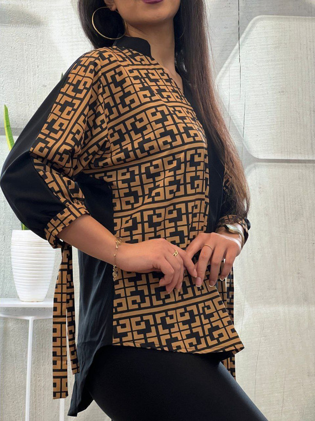 شومیز مجلسی مدل جرجینا جنس بوگانی بسیار شیک تنخور عالی