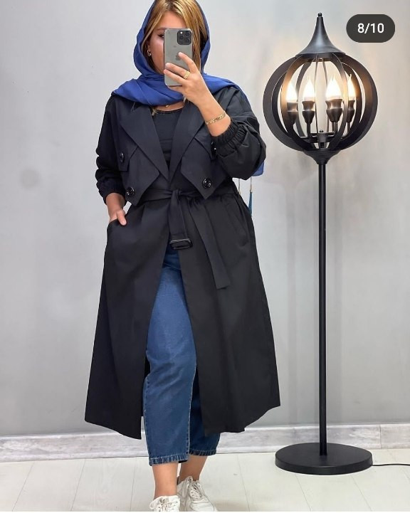 مانتو بارانی بلند مدل صحرا جنس تی سی