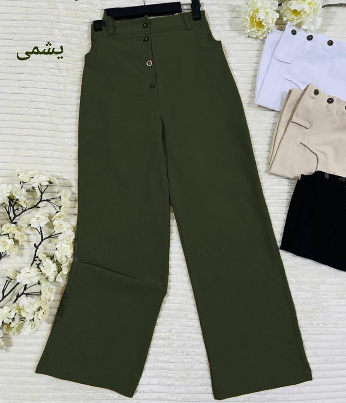 شلوار بگ کتان کش اعلااا بسیار شیک و تنخور عالی