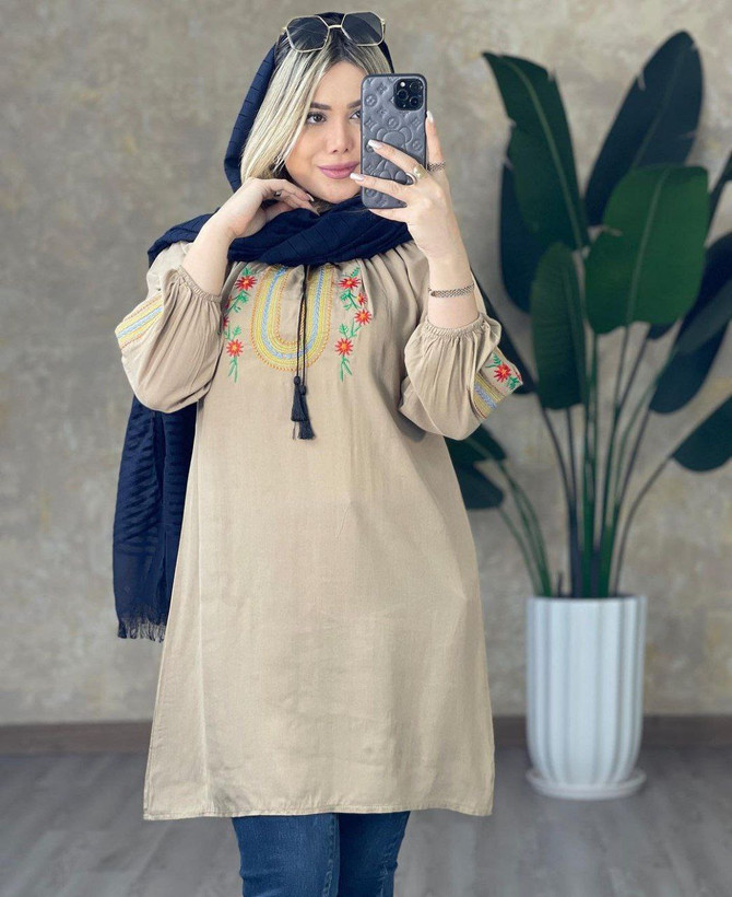 شومیز گلدوزی بسیار شیک تنخور عالی