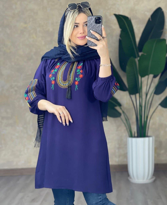 شومیز گلدوزی بسیار شیک تنخور عالی