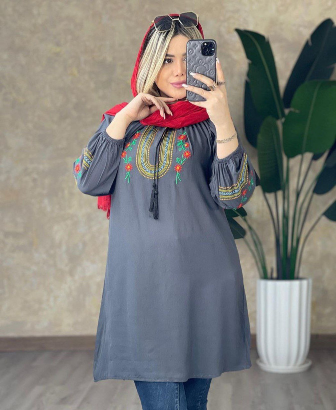شومیز گلدوزی بسیار شیک تنخور عالی