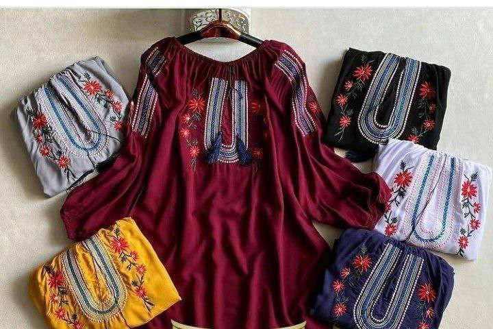 شومیز گلدوزی بسیار شیک تنخور عالی