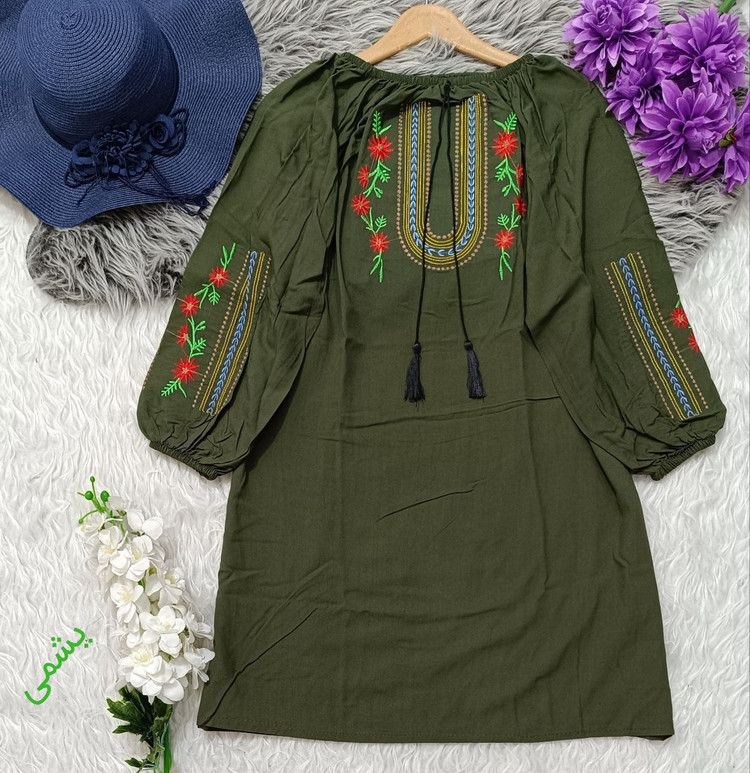 شومیز گلدوزی بسیار شیک تنخور عالی