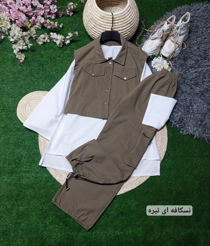 کارگو_سه تیکه فرح جنس رویه و شلوار کتان کشی معروف به بنگال اعلا و زیره تترون دوخت تمیز جنس با کیفیت قیمت منصفانه