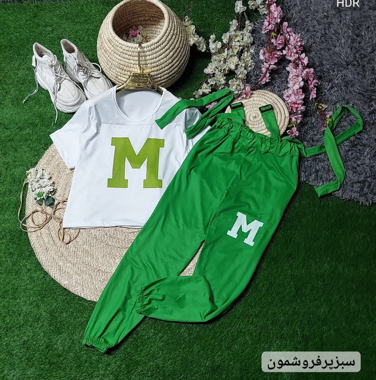 بیلر و تیشرت طرح M جنس ویسکوز فلامنت نیل