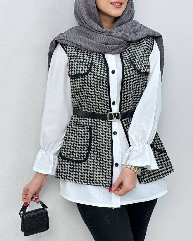 شومیز وست کمربند ست سه تیکه