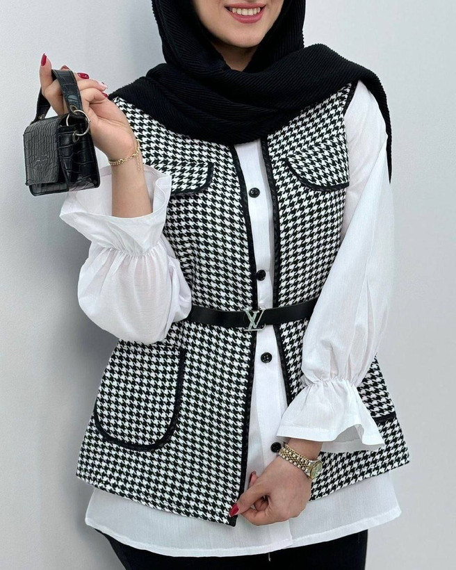 شومیز وست کمربند ست سه تیکه