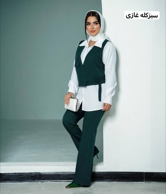 شومیز وست شلوار مازراتی سه تیکه طرح صبا