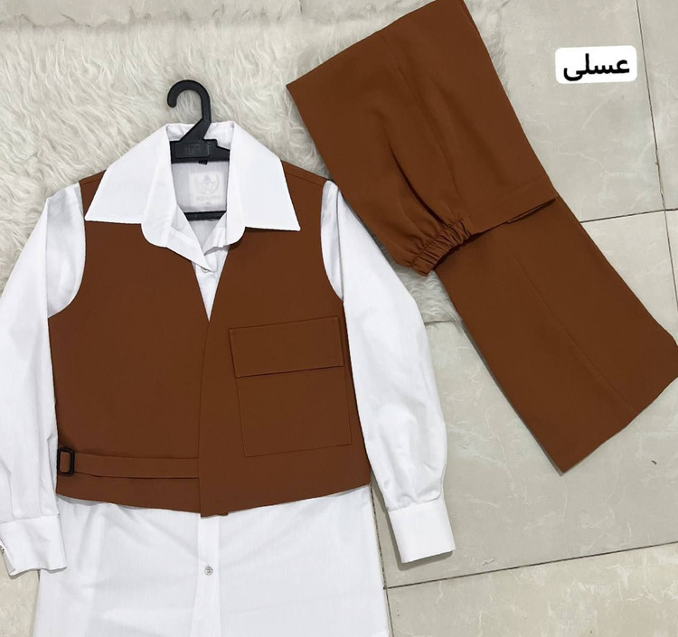 شومیز وست شلوار مازراتی سه تیکه طرح صبا