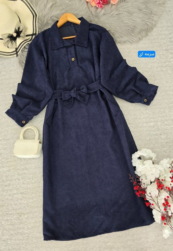 کفتان پاییزه مخمل کبریتی