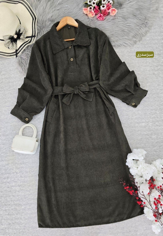کفتان پاییزه مخمل کبریتی