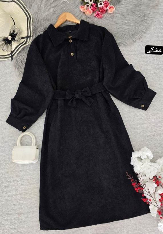 کفتان پاییزه مخمل کبریتی
