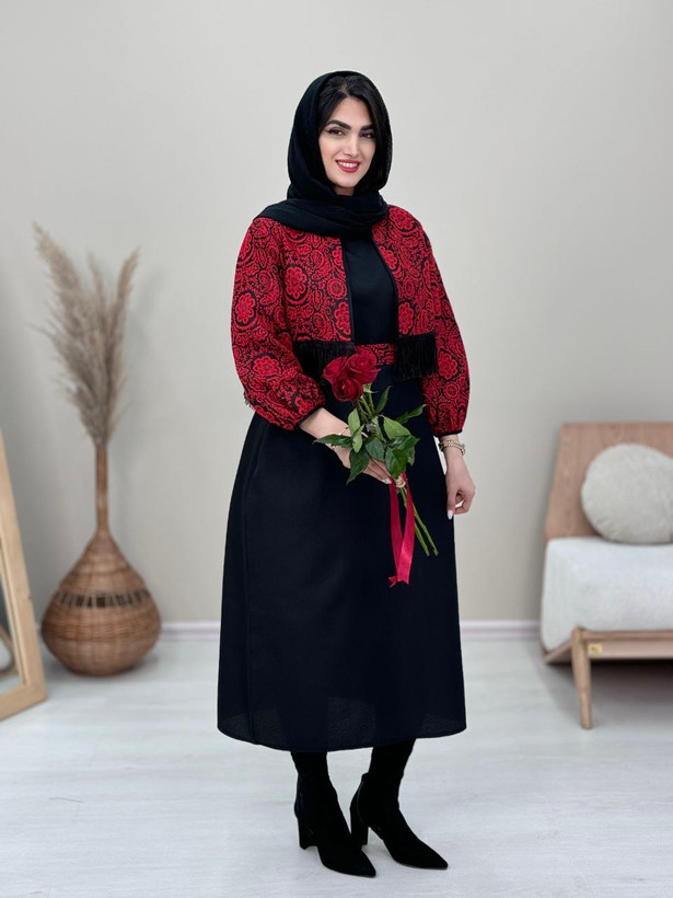 کت سارافون کمربند یلدایی