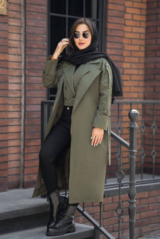 بارونی دو تیکه کتان زارا درجه یک مدل مهراوه