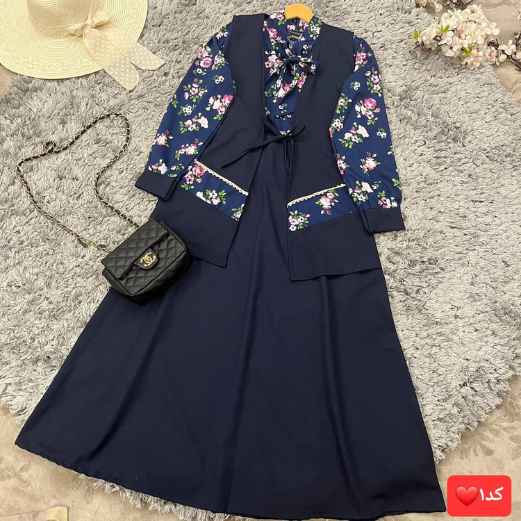 وست و سارافون عیدانه گلنوش جنس کرپ وارداتی