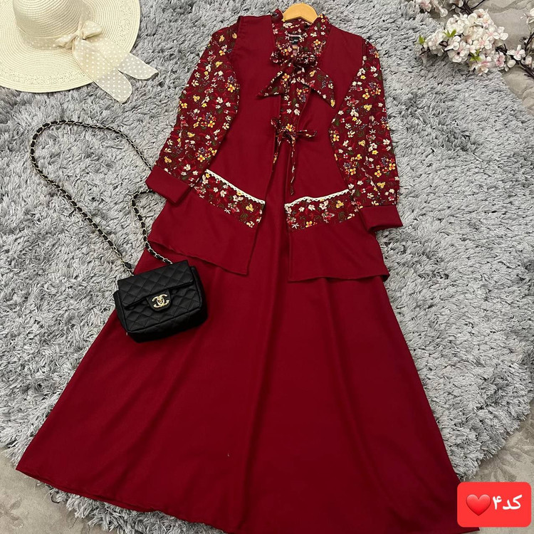 وست و سارافون عیدانه گلنوش جنس کرپ وارداتی