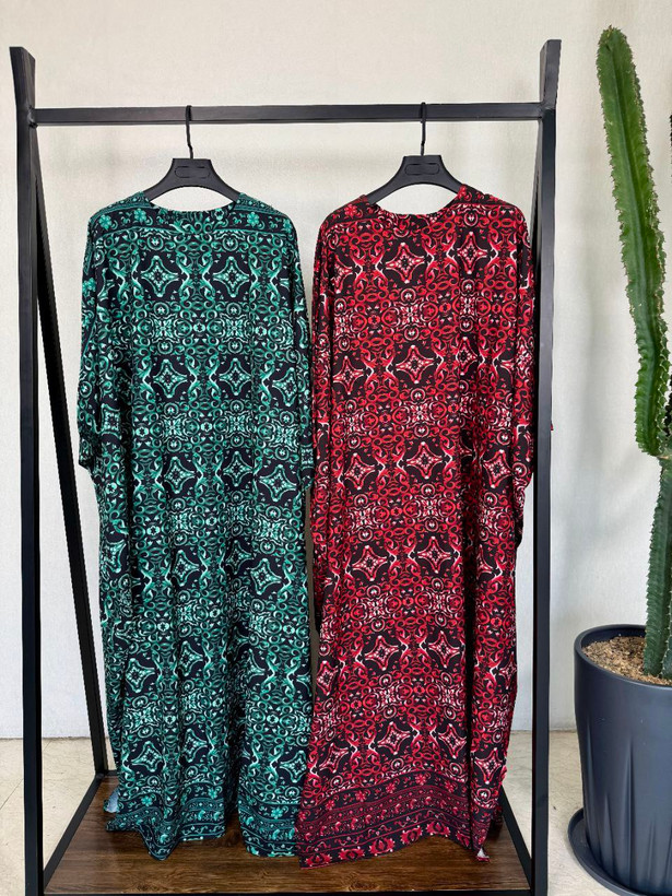 عبا رنگی طرحدار عیدانه جنس بوگاتی با کیفیت