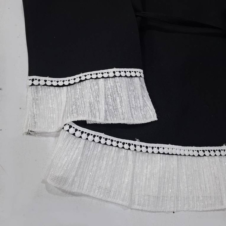 مانتو شلوار مجلسی مدل مروارید جنس مازراتی و تور
