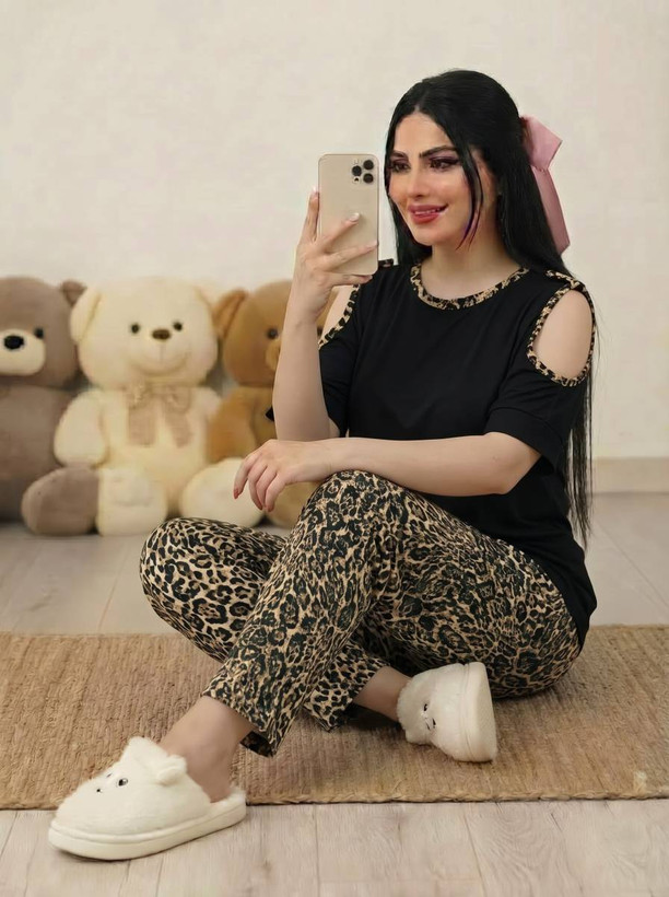 ست تیشرت شلوار مدل پرنس جنس ویسکوز کش