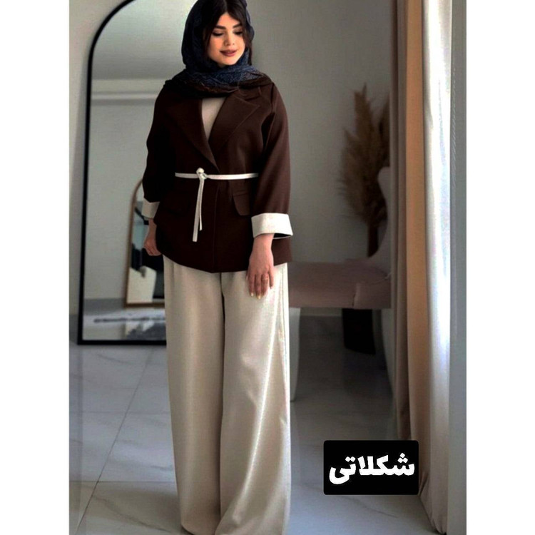 کت شلوار زنانه و دخترانه مدل آزیتا جنس مازراتی