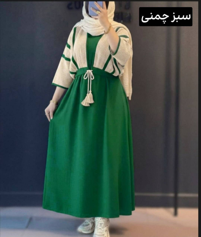 کت سارافون زنانه و دخترانه مدل محدثه جنس شانتون و لنین خارجی وارداتی