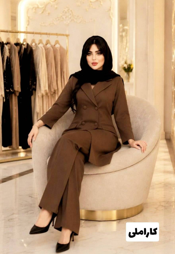 مانتو شلوار زنانه مدل آسمان جنس مازراتی