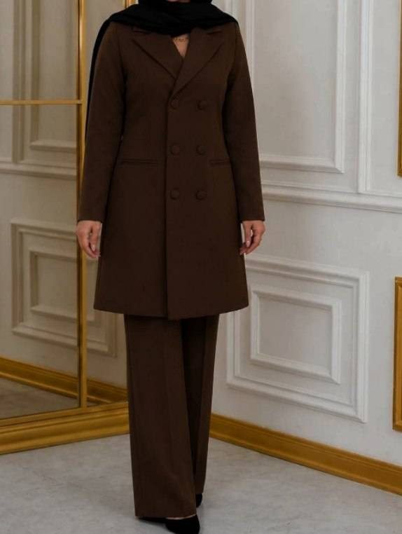 مانتو شلوار زنانه مدل آسمان جنس مازراتی