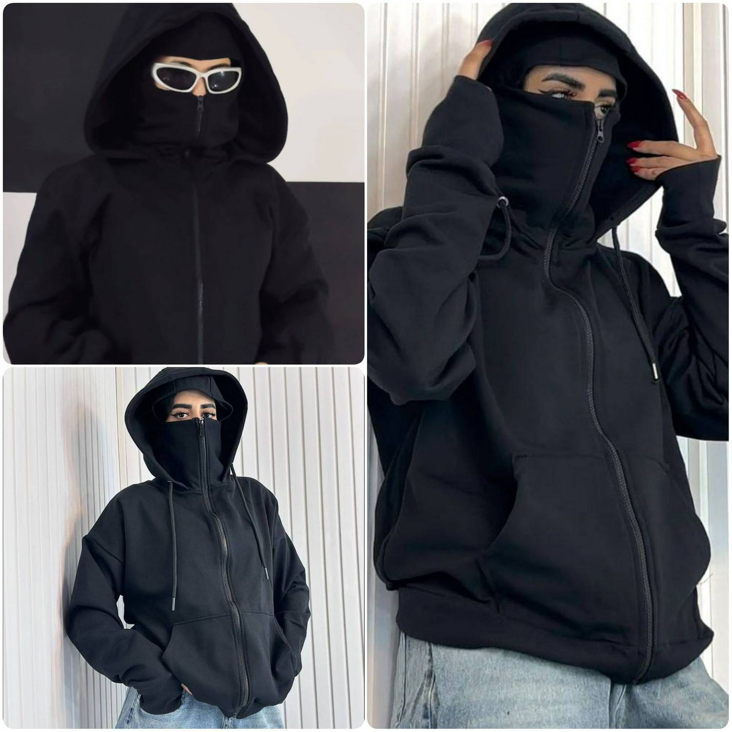 سوییشرت دخترانه و پسرانه مدل نینجایی جنس دورس تو کرکی فری سایز ۳۸ تا ۴۶