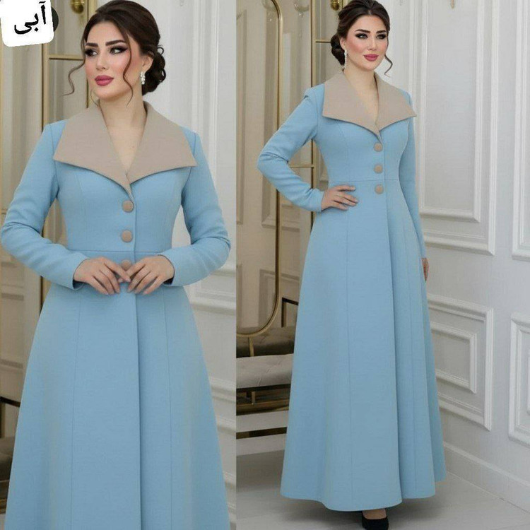 پیراهن بلند زنانه مدل آتنا جنس مازراتی بسیار شیک تنخور عالی