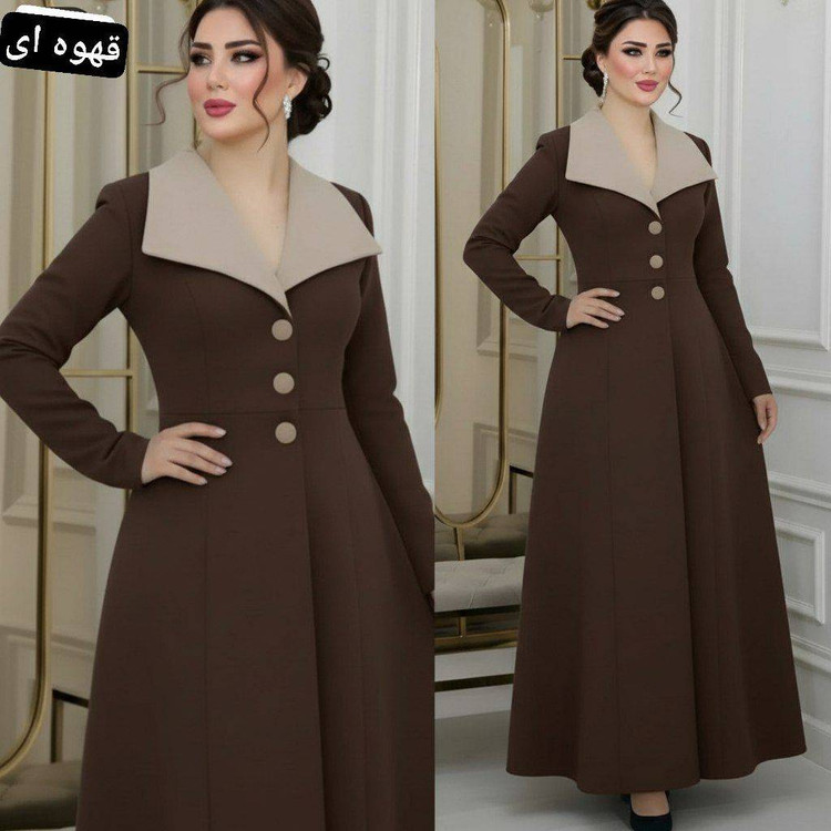 پیراهن بلند زنانه مدل آتنا جنس مازراتی بسیار شیک تنخور عالی