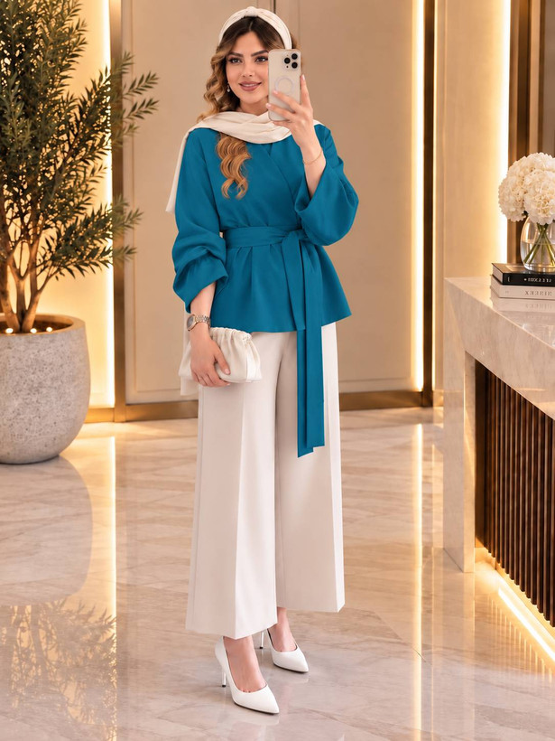 مانتو شلوار زنانه و دخترانه مدل شنیز جنس مازراتی بسیار شیک تنخور عالی