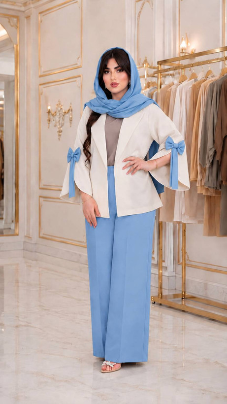 کت شلوار مجلسی زنانه و دخترانه مدل آیلین جنس مازراتی