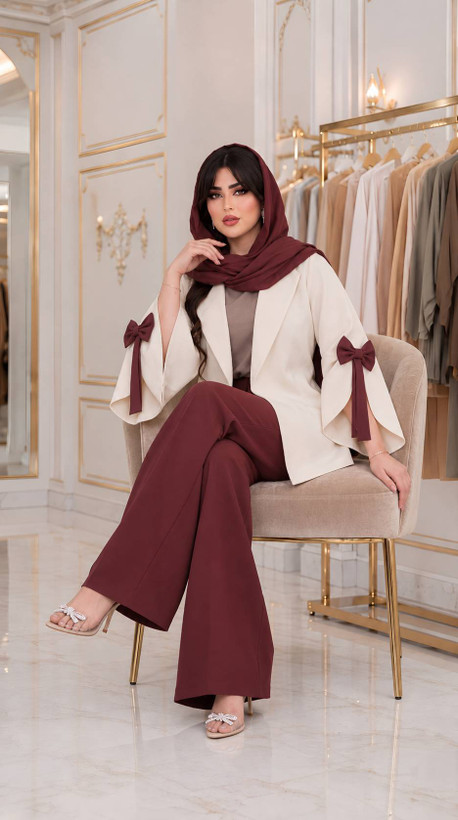 کت شلوار مجلسی زنانه و دخترانه مدل آیلین جنس مازراتی