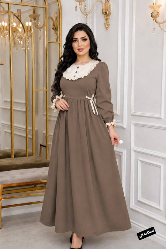 پیراهن عروسکی جنس مازراتی مدل دنیز زنانه و دخترانه مناسب مجلس مهمونی و بیرونی