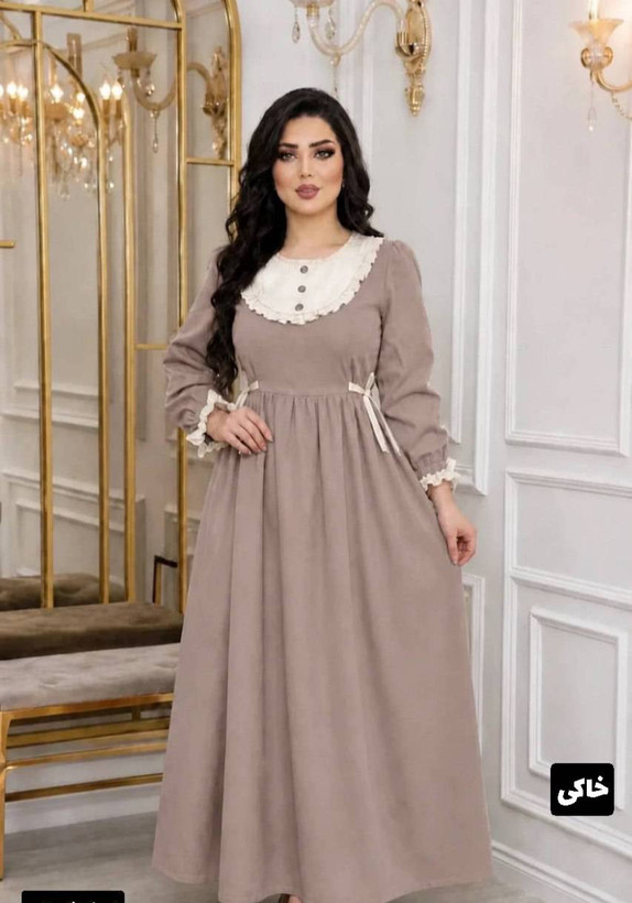 پیراهن عروسکی جنس مازراتی مدل دنیز زنانه و دخترانه مناسب مجلس مهمونی و بیرونی