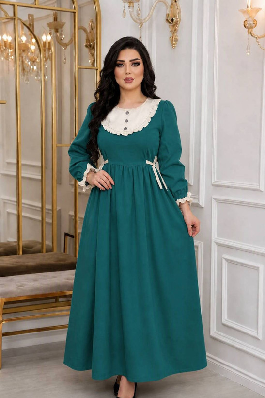 پیراهن عروسکی جنس مازراتی مدل دنیز زنانه و دخترانه مناسب مجلس مهمونی و بیرونی