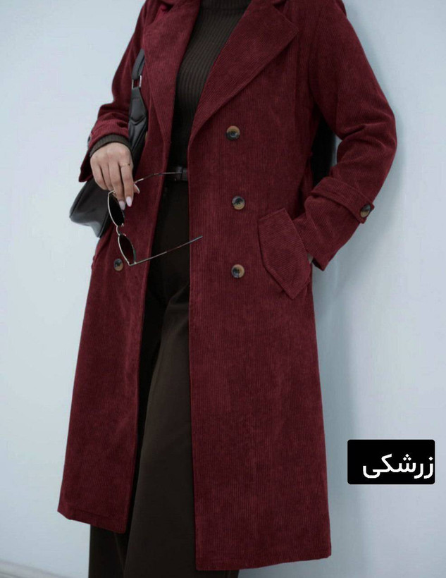 مانتو پاییزه ساناز جنس مخمل کبریتی ریز بسیار شیک تنخور عالی