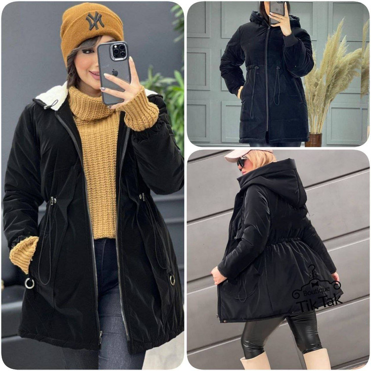 کاپشن زنانه و دخترانه سیلیکونی داخل خز ببعی با کیفیت مدل لیوسا بسیار شیک تنخور عالی فری ی سایز ۳۸ تا ۴۶